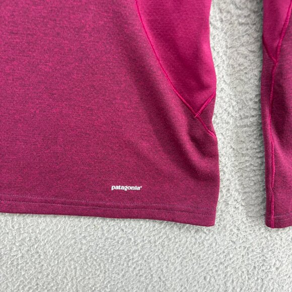 Patagonia Women’s Capilene Midweight Zip Neck Pullover Top Small Pink Purple - Picture 4 of 9